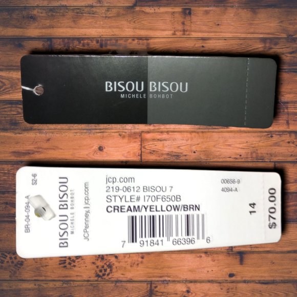 Brown, Yellow and White Bisou Bisou Mini Dress - Picture 4 of 7